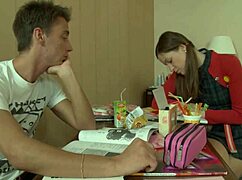 Busty brunette Russian teen gets her tight asshole fucked hard in various positions.