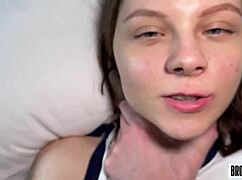 my sexy neighbor is going crazy because her tiny 18+ pussy can barely fit that huge cock