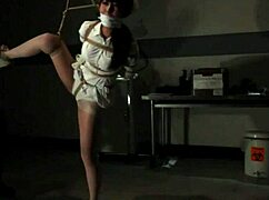 Deviant patient whips asian nurse in hospital bondage