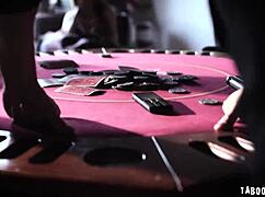 Three Men Giving Lena Paul Mouthful Of Cocks