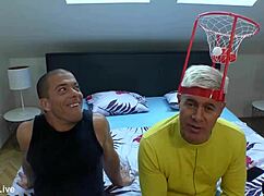 Football Fans Threesome with Massive Cock Stepson!