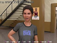 Busty Redhead Sucks Juicy Cum From Big White Cock In College Kings!