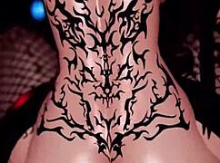 Trans girl rides a dildo in VR and cums