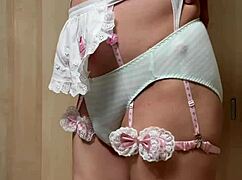 so cute underwear teasing in solo masturbation session