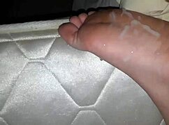 Cum shot on feet surprises