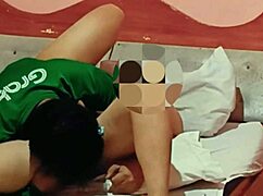 Pregnant Asian women having sex in a hotel room