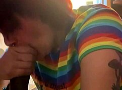 The cheating milf was deepthroating that big black cock in the interracial encounter