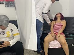 The doctor says, Let's check this 18-year-old girl next to her stepfather.