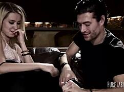 watch this blonde take double penetration