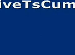 Hot shemale with big tits and monster cock webcam cumshot