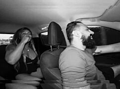 i love watching anne cristalli with lukas zaad in the car, her tight ass and lactating tits