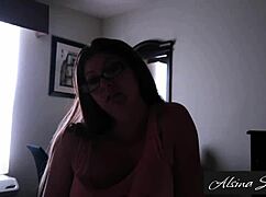 Step-Mom Takes Son's Virginity With POV Riding Before College On Family Vacation Wearing Glasses