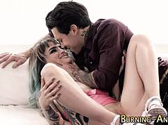 hey, check out this kinky alt slut getting a hardcore facial after fingering and masturbation.