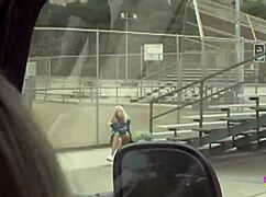 Experienced Brunette and Blonde Lesbians Help the Cheerleader Orgasm with Sex Toys During the Threesome