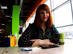 Bbw Milf with Big Natural Boobs Flashes in Mall and Rides Cock