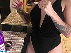 Brazilian Brunette Gets Pussy Stuffed With Cum In Sheer Outfit