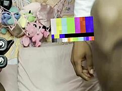 Casual couch fuck with petite ebony