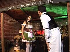 Pretty Fraulein Seduced Into Intense Threesome With Cute Blonde In Costumes And Parody Uniforms