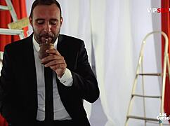 Is Sicilia, the blonde babe, finding consolation in an old stud's hardcore pounding?