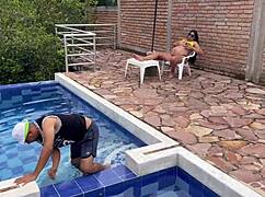 Horny Pool Guy Fucks Me When Husband's Away! Part 1