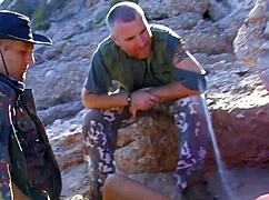 Latina mom riding big cock on a beach with detailed actions.