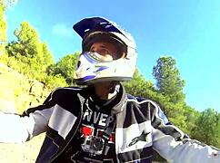 Busty bitch spreads legs, gets fucked hard on atv