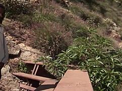 Lauren Phoenix sits down on black cock for deep anal and gaping action