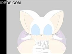 rouge interrupts shadow to suck the big cock extra secret scene