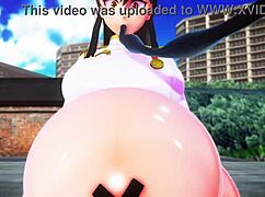 Girl Inflated Like a Balloon in Femdom Scene