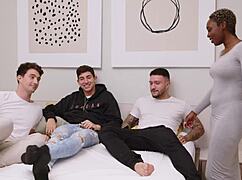 ebony roommate wants spanish party with brothers bud