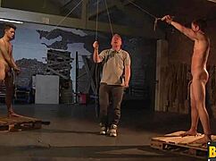 Sebastian Enjoys Tying Strings Around His Big Balls and Uncut Penis in Kinky Bondage Play