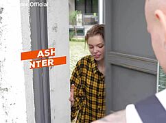 She Stayed Home Alone and Fucked Young 18+ Gardener