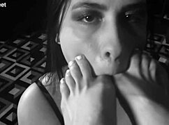 Gorgeous Svetlanna is seducing Ravena with her sensual white toenails in this hot scene