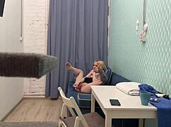 First time fucking this cute blonde college chick in cowgirl position 😘