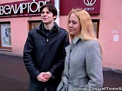 And it's not even a date, adeline, but she's bent over getting her shaved pussy pounded hard