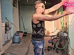 Edjunior Boldly Fucks Me Hard in the Inn After I Called Him for Repair with Big Ass Action