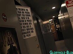 Oh my god, this gloryhole babe rides the big black cock hard in anal and gets a facial!