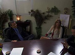 monica sweetheart fucks her colleagues big cock on the board room table