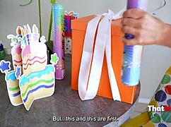 Step ma explains the cup gift to stepson