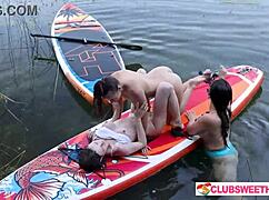 Three Girls Share One Cup At Club Sweethearts.