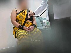 Doctor examines Asian Indian patient in hospital clinic 😊