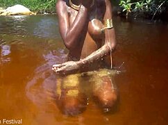 at the beach with a skinny tribe slut 😍