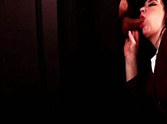 Student Sucks Cock At The Gloryhole