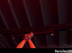 bbw sara jay enjoys intense bondage sessions with kissing and teasing