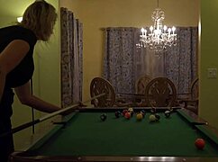 i get hard handling my hot milf wife's huge tits on the pool table