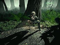 Nier Automate 2b Sexy Modeling Striptease and Fuck