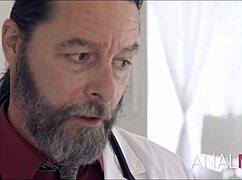 Doctor ass-fucks milf during rectal exam, door to door!