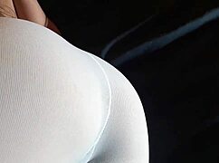 Milf With Big Firm Ass In White Pantyhose And Heels