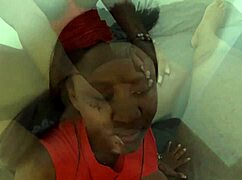 What the fuck is wrong with this ebony whore bitch she can barely suck a big black cock