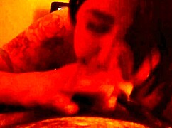 Friend gives me a blowjob, wow what a deepthroat!